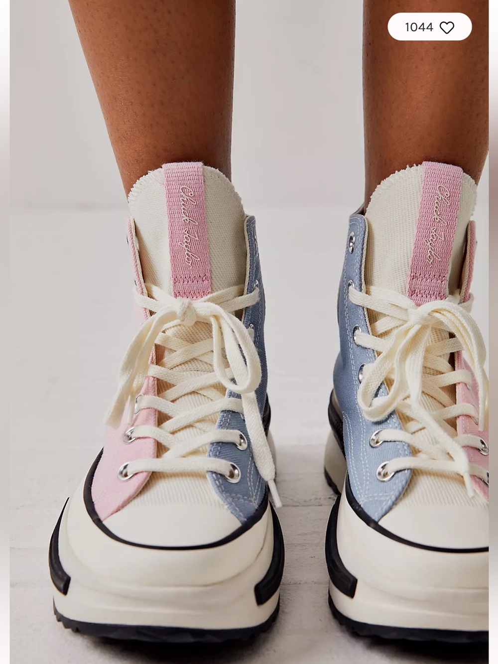 NEW Free People x Converse Run Star Legacy CX Denim Hi Top Platform Sneakers 6.5 - Picture 4 of 10